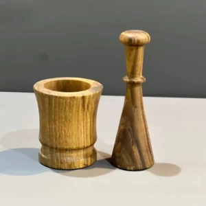 هاون چوبی مدل گلدانی
