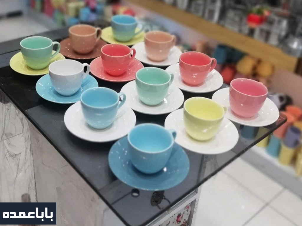 سرویس ۱۲پارچه چایخوری رنگارنگ
