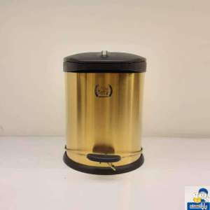 سطل زباله استیل طلایی ۵ لیتری