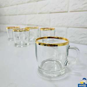 فنجان شیشه لب طلا ویستلر