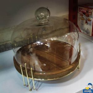 ظرف کیک پایه فلز مدل پیانو الماس
