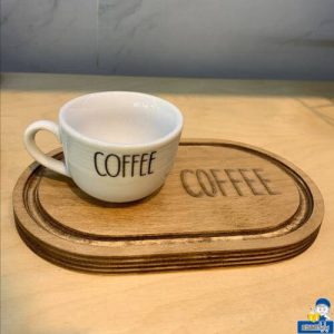 کاپ قهوه با استند چوبی